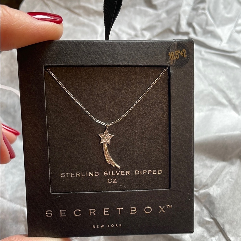 Secret Box New York Shooting Star Sterling Dipped Necklace - Picture 3 of 5